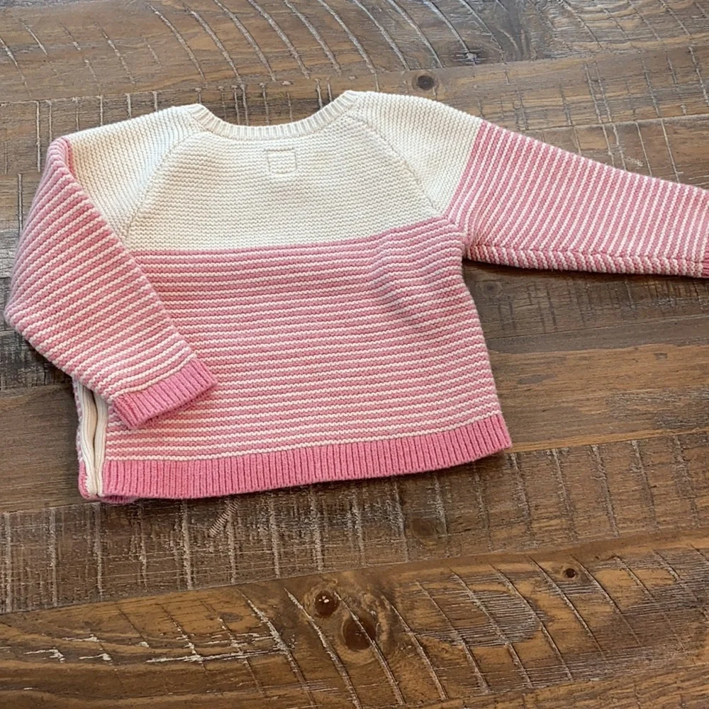 Baby gap cotton sweater pink‎ ivory